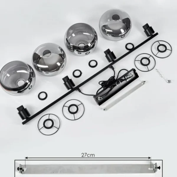 hofstein Suspension Boundry Noir, 4 lumières* Lampes Modernes