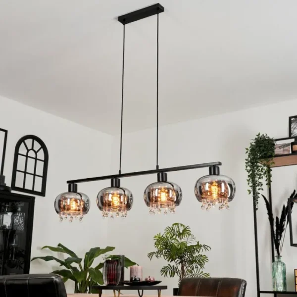 hofstein Suspension Boundry Noir, 4 lumières* Lampes Modernes