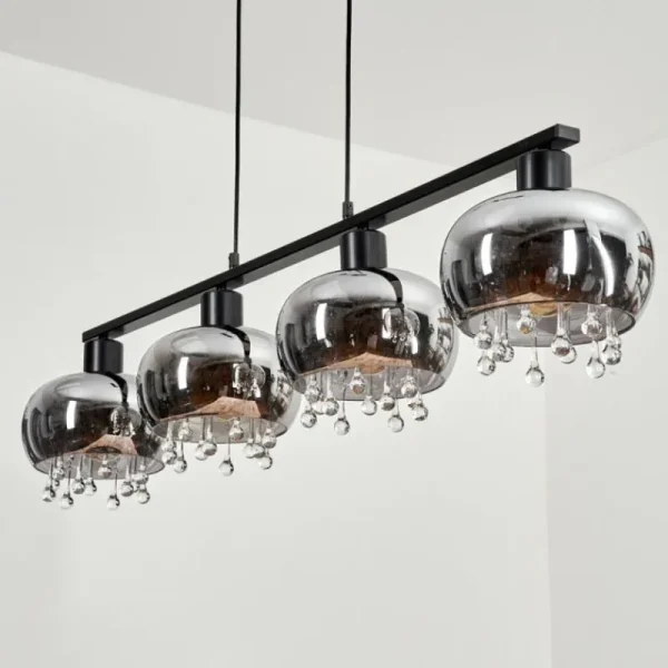 hofstein Suspension Boundry Noir, 4 lumières* Lampes Modernes