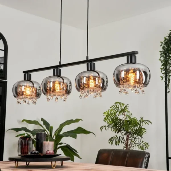 hofstein Suspension Boundry Noir, 4 lumières* Lampes Modernes