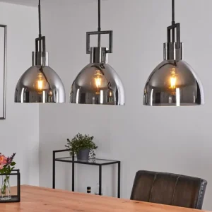 hofstein Suspension Buzova Gris, Noir, 3 lumières* Lampes Modernes