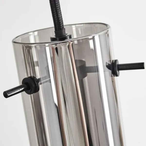 hofstein Suspension Caimitte Clair, Fumé, 4 lumières* Lampes Modernes