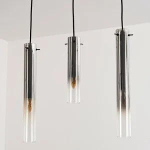 hofstein Suspension Caimitte Clair, Fumé, 3 lumières* Lampes Modernes