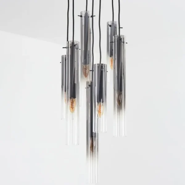hofstein Suspension Caimitte Noir, 7 lumières* Lampes Modernes