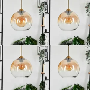 hofstein Suspension Calapa Laiton, 1 lumière* Lampes En Verre