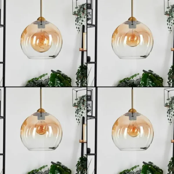 hofstein Suspension Calapa Laiton, 1 lumière* Lampes En Verre