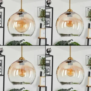 hofstein Suspension Calapa Laiton, 8 lumières* Lampes En Verre
