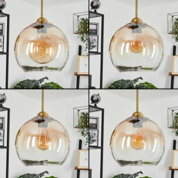 hofstein Suspension Calapa Laiton, 8 lumières* Lampes En Verre