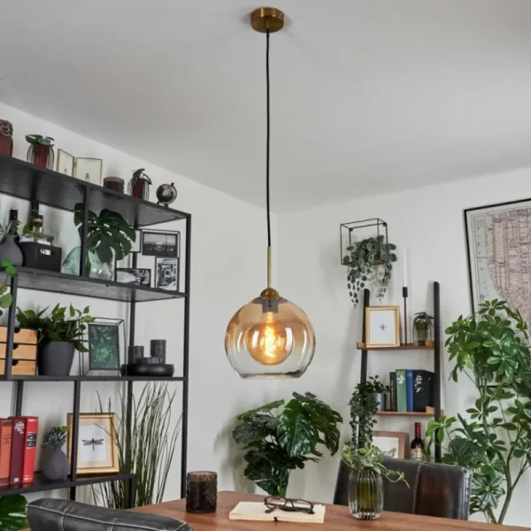 hofstein Suspension Calapa Laiton, 1 lumière* Lampes En Verre