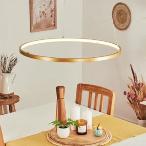 hofstein Suspension Calcium LED Laiton, 1 lumière* Lampes Modernes