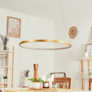 hofstein Suspension Calcium LED Laiton, 1 lumière* Lampes Modernes