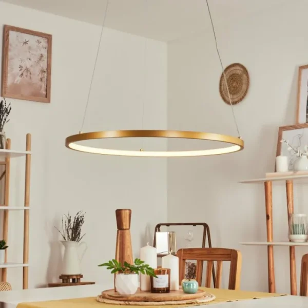 hofstein Suspension Calcium LED Laiton, 1 lumière* Lampes Modernes
