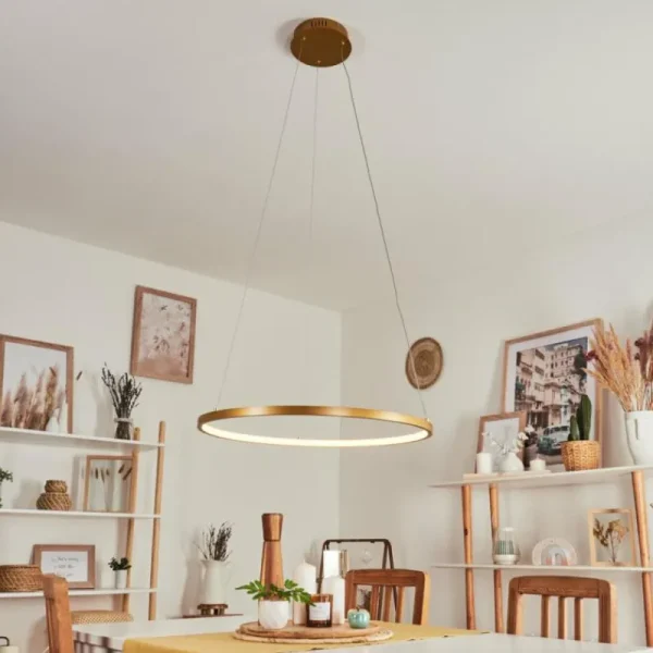 hofstein Suspension Calcium LED Laiton, 1 lumière* Lampes Modernes