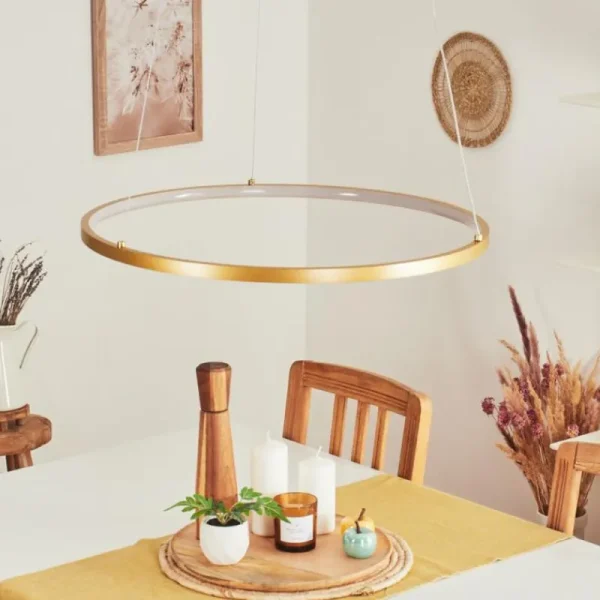 hofstein Suspension Calcium LED Laiton, 1 lumière* Lampes Modernes