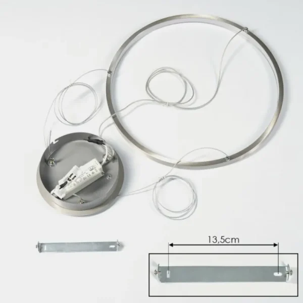 hofstein Suspension Calcium LED Nickel mat, 1 lumière* Lampes Modernes