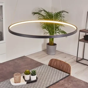 hofstein Suspension Calcium LED Noir, 1 lumière* Lampes Modernes