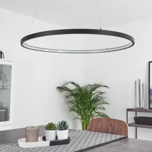 hofstein Suspension Calcium LED Noir, 1 lumière* Lampes Modernes