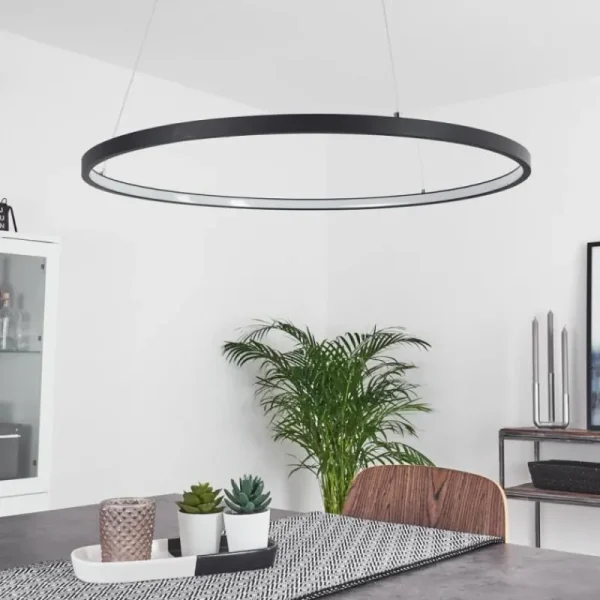 hofstein Suspension Calcium LED Noir, 1 lumière* Lampes Modernes