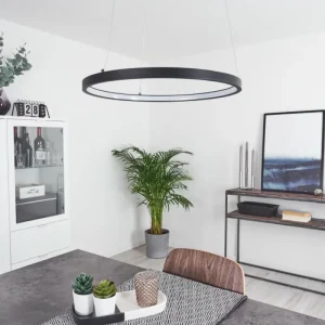 hofstein Suspension Calcium LED Noir, 1 lumière* Lampes Modernes