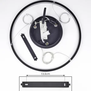 hofstein Suspension Calcium LED Noir, 1 lumière* Lampes Modernes