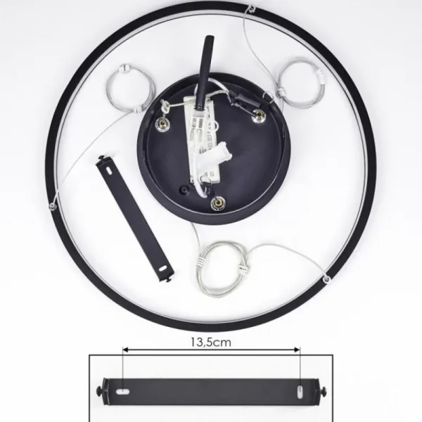 hofstein Suspension Calcium LED Noir, 1 lumière* Lampes Modernes