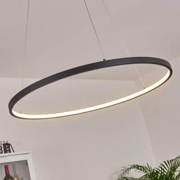 hofstein Suspension Calcium LED Noir, 1 lumière* Lampes Modernes