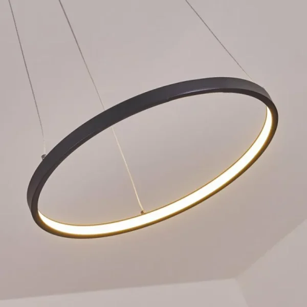 hofstein Suspension Calcium LED Noir, 1 lumière* Lampes Modernes