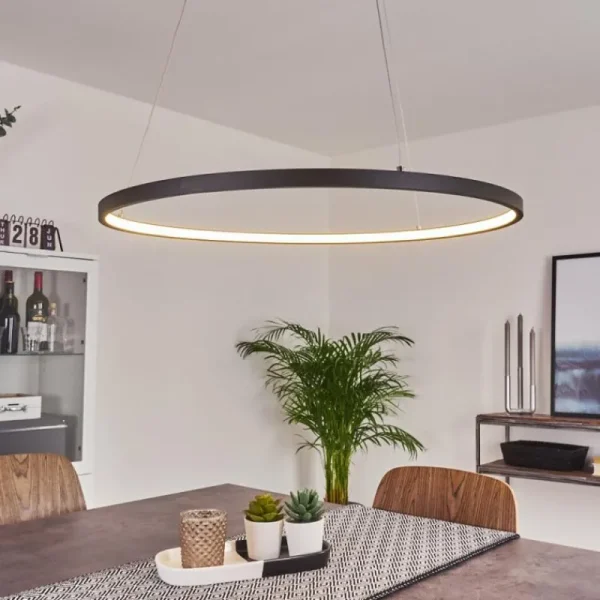hofstein Suspension Calcium LED Noir, 1 lumière* Lampes Modernes