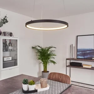 hofstein Suspension Calcium LED Noir, 1 lumière* Lampes Modernes