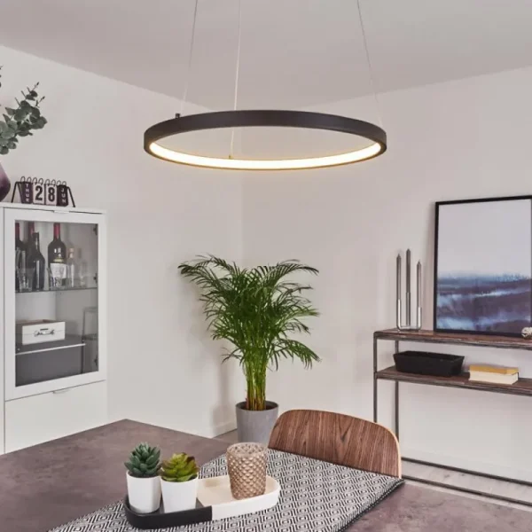 hofstein Suspension Calcium LED Noir, 1 lumière* Lampes Modernes