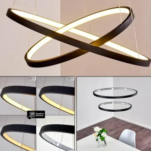 hofstein Suspension Canisteo LED Noir, 2 lumières* Lampes Modernes