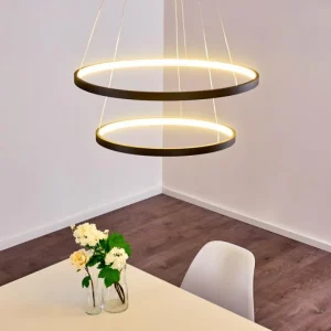 hofstein Suspension Canisteo LED Noir, 2 lumières* Lampes Modernes
