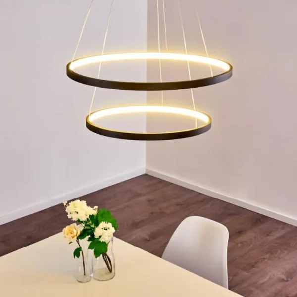 hofstein Suspension Canisteo LED Noir, 2 lumières* Lampes Modernes