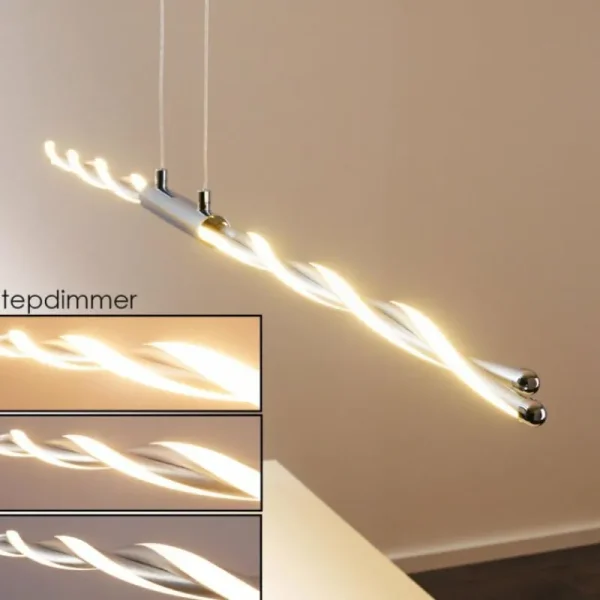 hofstein Suspension CARMACKS LED Chrome, 4 lumières* Lampes Modernes