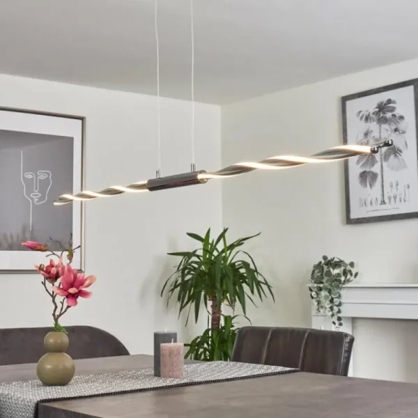 hofstein Suspension Carmacks LED Chrome, 4 lumières* Lampes Modernes
