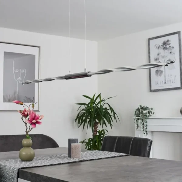hofstein Suspension Carmacks LED Chrome, 4 lumières* Lampes Modernes