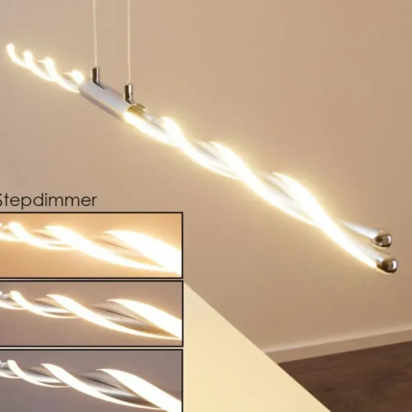 hofstein Suspension CARMACKS LED Chrome, 4 lumières* Lampes Modernes