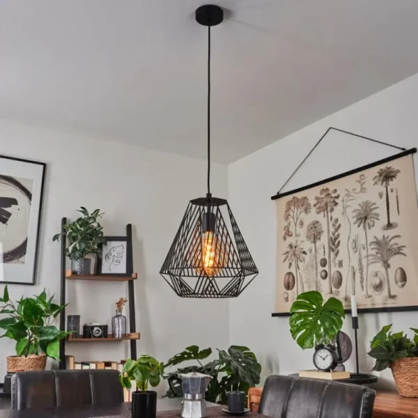 hofstein Suspension Cassils Noir, 1 lumière* Lampes Modernes