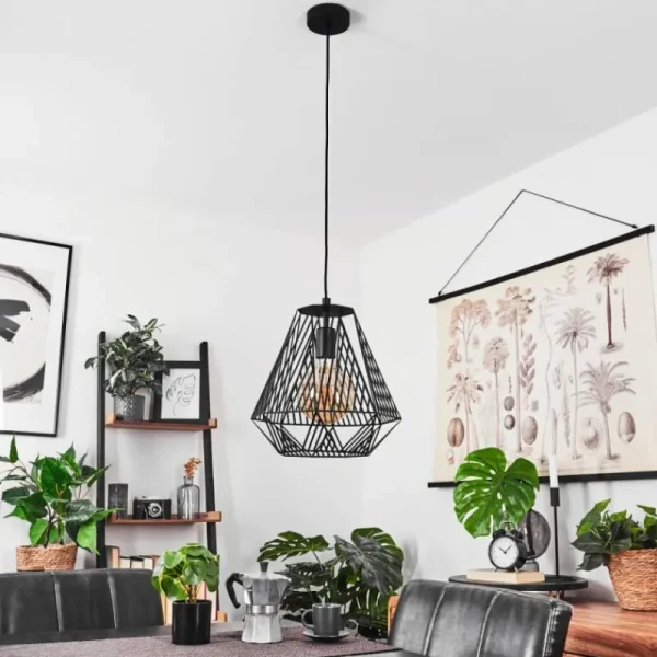 hofstein Suspension Cassils Noir, 1 lumière* Lampes Modernes