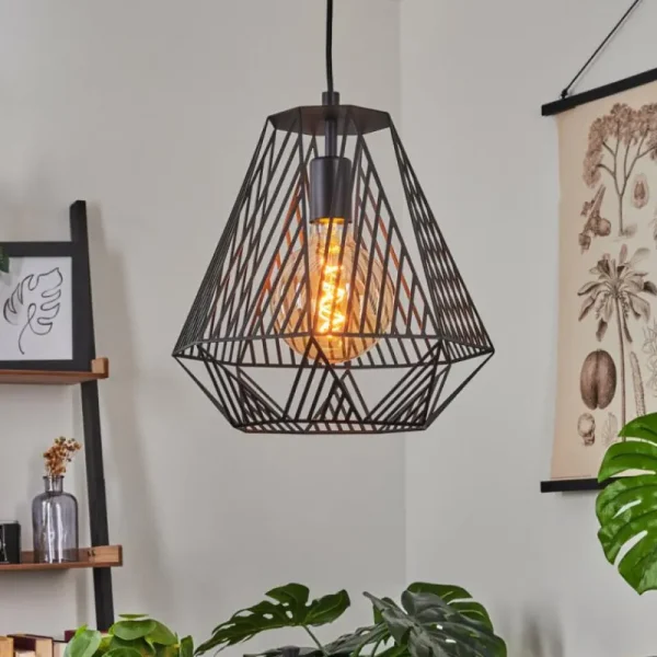 hofstein Suspension Cassils Noir, 1 lumière* Lampes Modernes