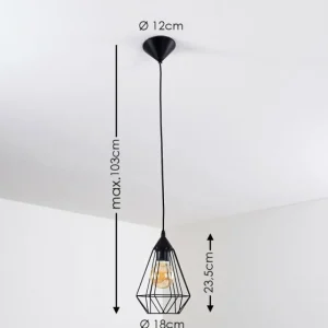 hofstein Suspension Cenova Noir, 1 lumière* Lampes Modernes