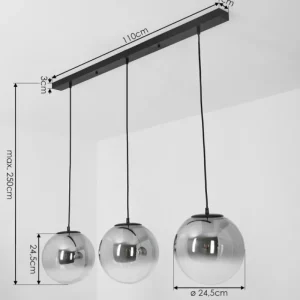 hofstein Suspension Cercado Noir, 3 lumières* Lampes Modernes