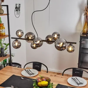 hofstein Suspension Chehalis LED Noir, 9 lumières* Lampes Modernes