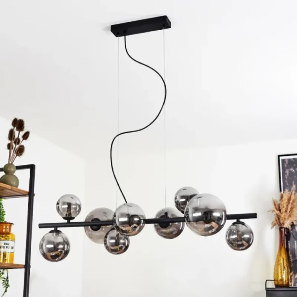 hofstein Suspension Chehalis LED Noir, 9 lumières* Lampes Modernes