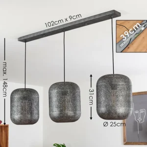 hofstein Suspension Chidu Gris, 3 lumières* Lampes Modernes
