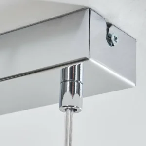 hofstein Suspension Chiedent Chrome, 3 lumières* Lampes En Verre