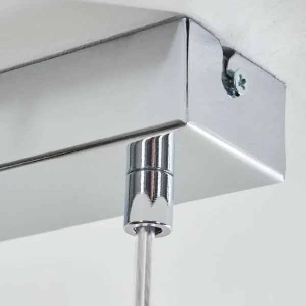 hofstein Suspension Chiedent Chrome, 3 lumières* Lampes En Verre