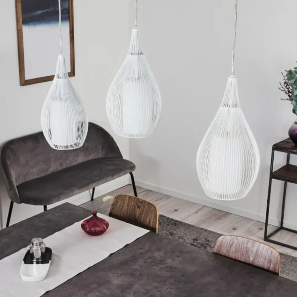 hofstein Suspension Chipoc Blanc, 3 lumières* Lampes Modernes