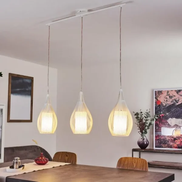 hofstein Suspension Chipoc Blanc, 3 lumières* Lampes Modernes