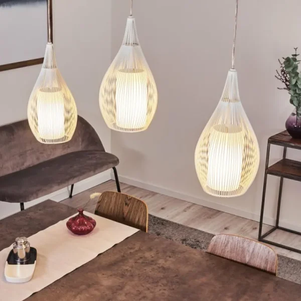 hofstein Suspension Chipoc Blanc, 3 lumières* Lampes Modernes